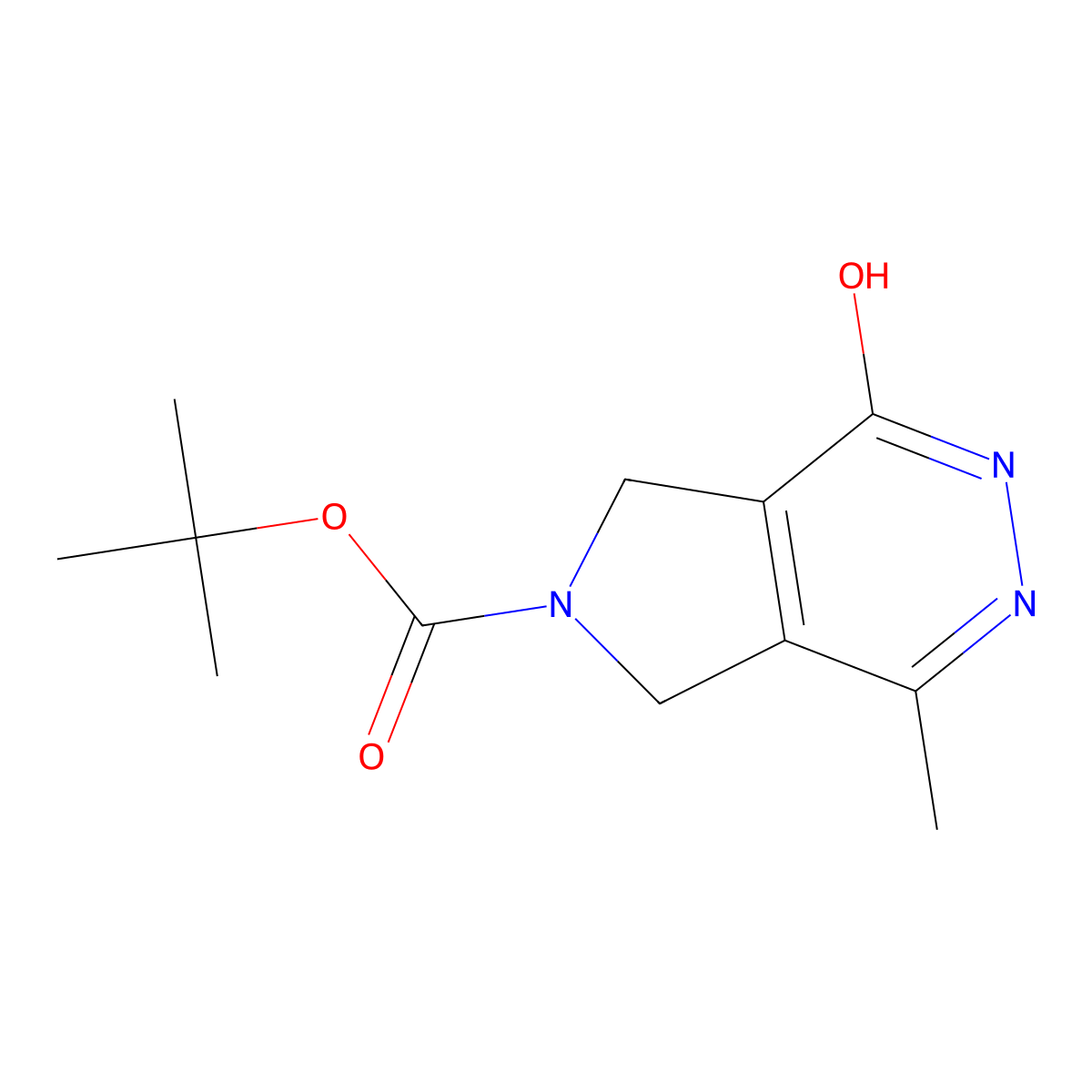 tert-butyl 1-hydroxy-4-methyl-5H,6H,7H-pyrrolo[3,4-d]pyridazine-6-carboxylate molecular structure, CAS 2913406-12-7