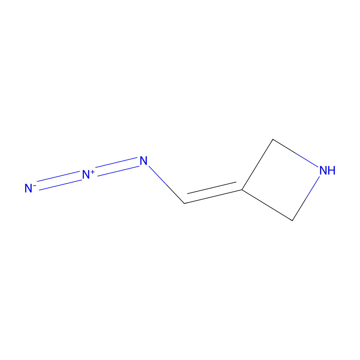 3-(Azidomethylidene)azetidine molecular structure, CAS 2913407-44-8
