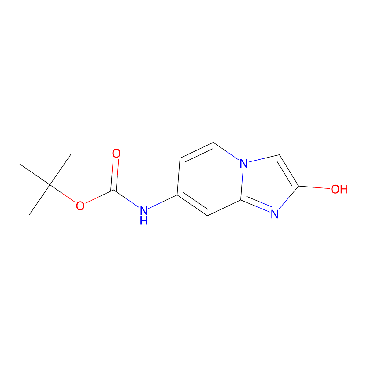 tert-butyl N-{2-hydroxyimidazo[1,2-a]pyridin-7-yl}carbamate molecular structure, CAS 2913407-51-7