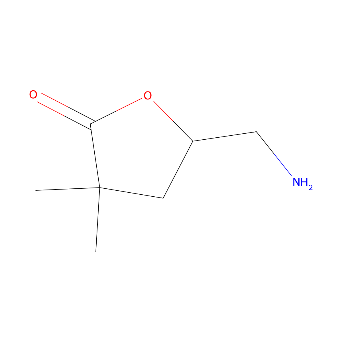 5-(Aminomethyl)-3,3-dimethyloxolan-2-one molecular structure, CAS 2913407-57-3