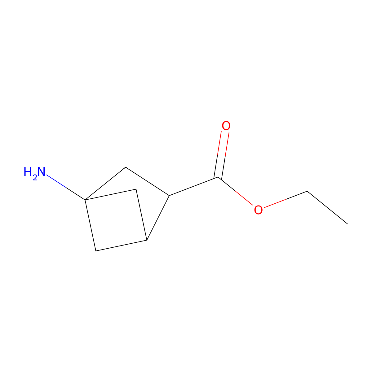 Ethyl 4-aminobicyclo[2.1.1]hexane-2-carboxylate molecular structure, CAS 2913407-58-4