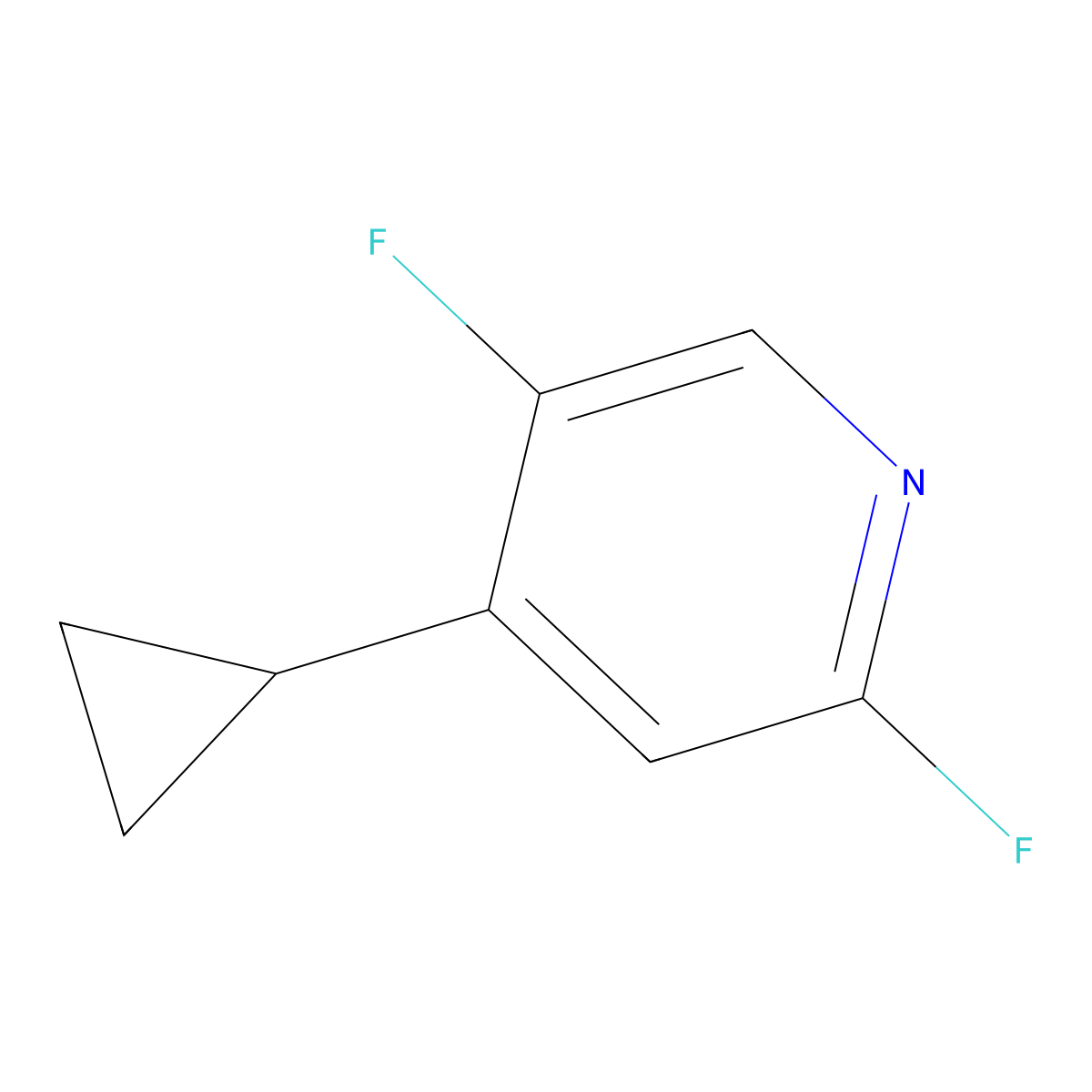 4-Cyclopropyl-2,5-difluoropyridine molecular structure, CAS 2913407-69-7