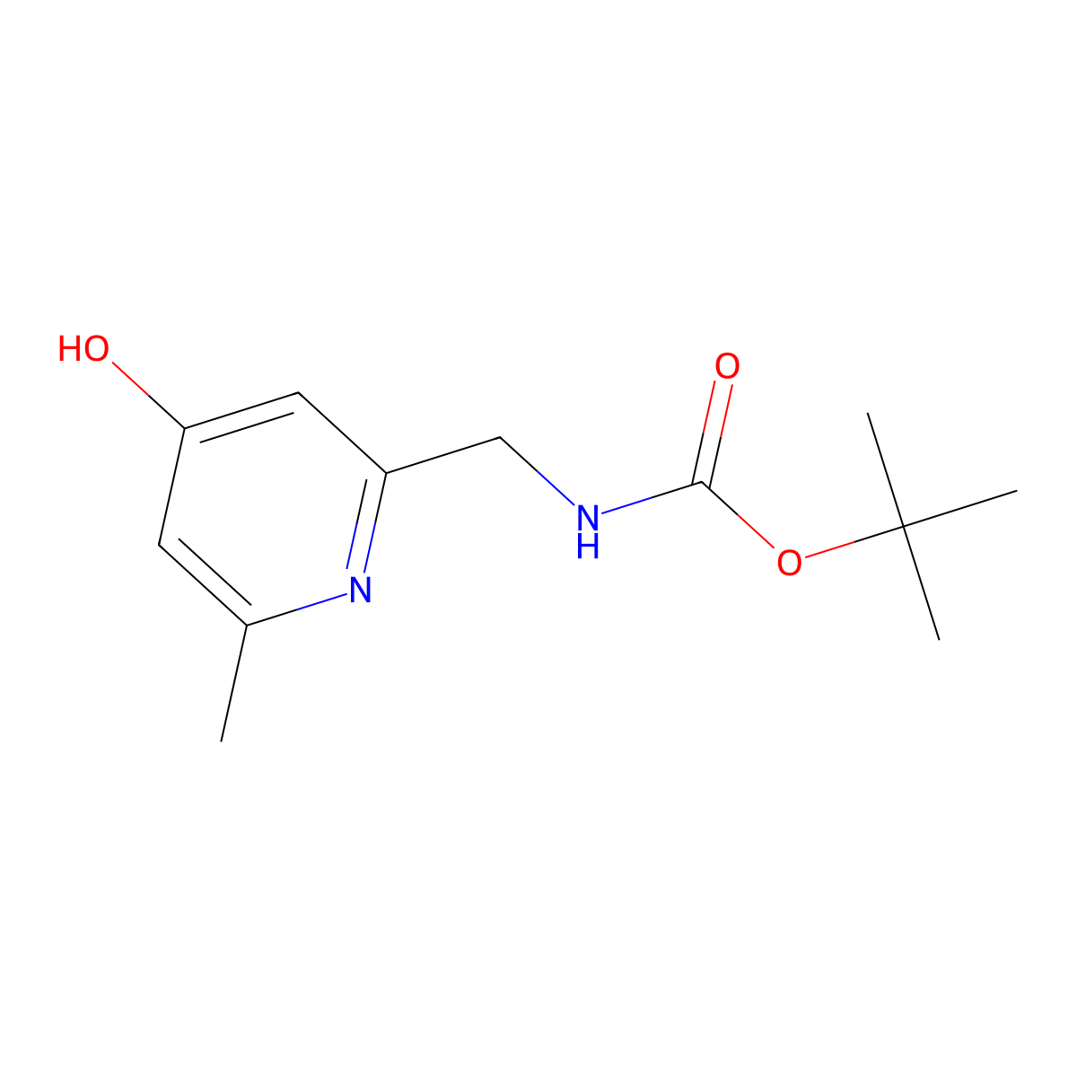 tert-butyl N-[(4-hydroxy-6-methylpyridin-2-yl)methyl]carbamate molecular structure, CAS 2913408-05-4
