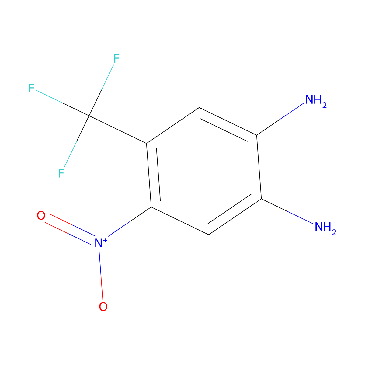 4-Nitro-5-(trifluoromethyl)benzene-1,2-diamine molecular structure, CAS 2913408-16-7