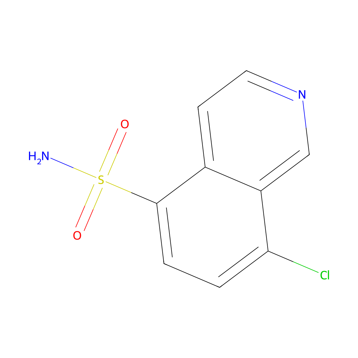 8-Chloroisoquinoline-5-sulfonamide molecular structure, CAS 2913408-40-7