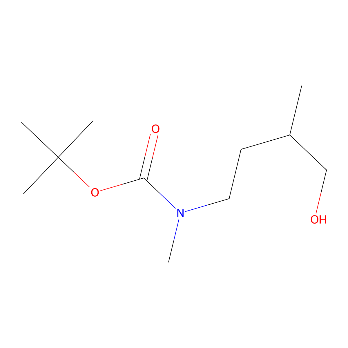 tert-butyl N-(4-hydroxy-3-methylbutyl)-N-methylcarbamate molecular structure, CAS 2913409-11-5