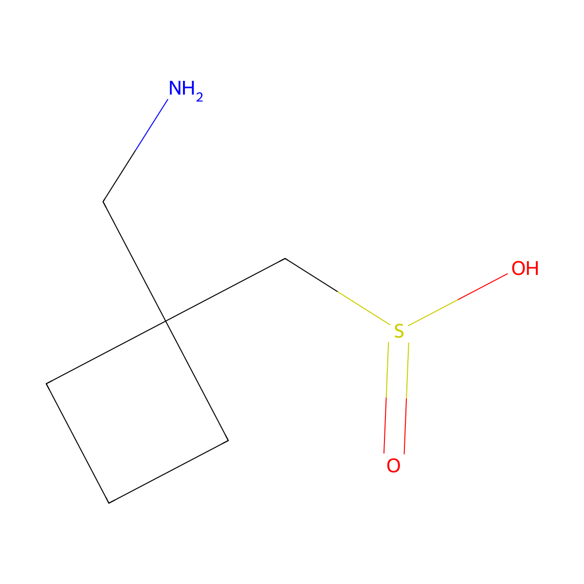 [1-(Aminomethyl)cyclobutyl]methanesulfinic acid molecular structure, CAS 2913409-29-5