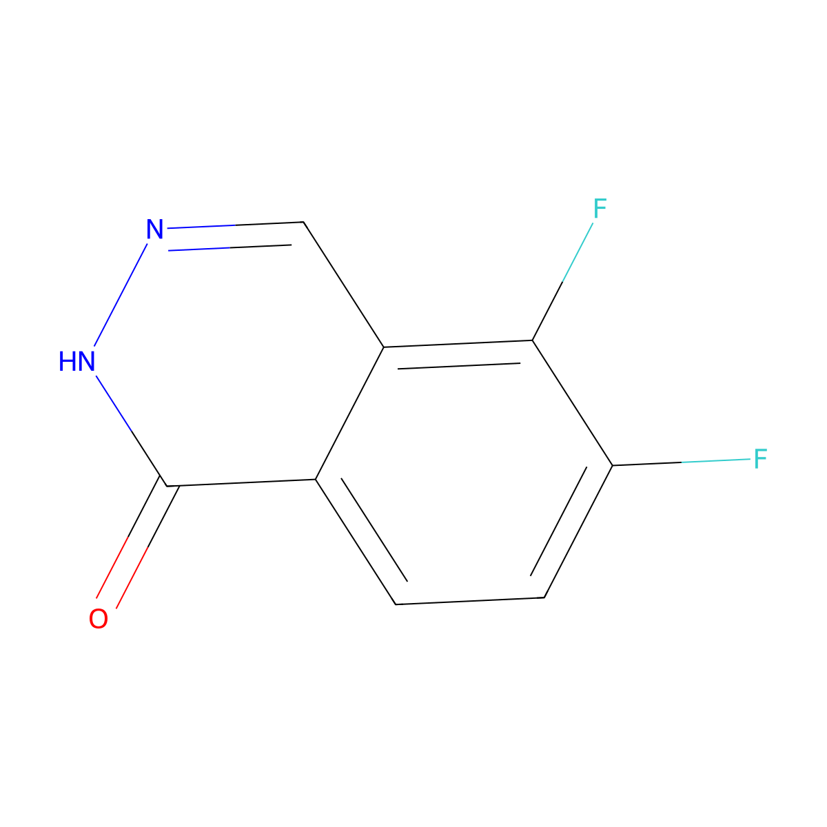 5,6-Difluoro-1,2-dihydrophthalazin-1-one molecular structure, CAS 2913409-80-8