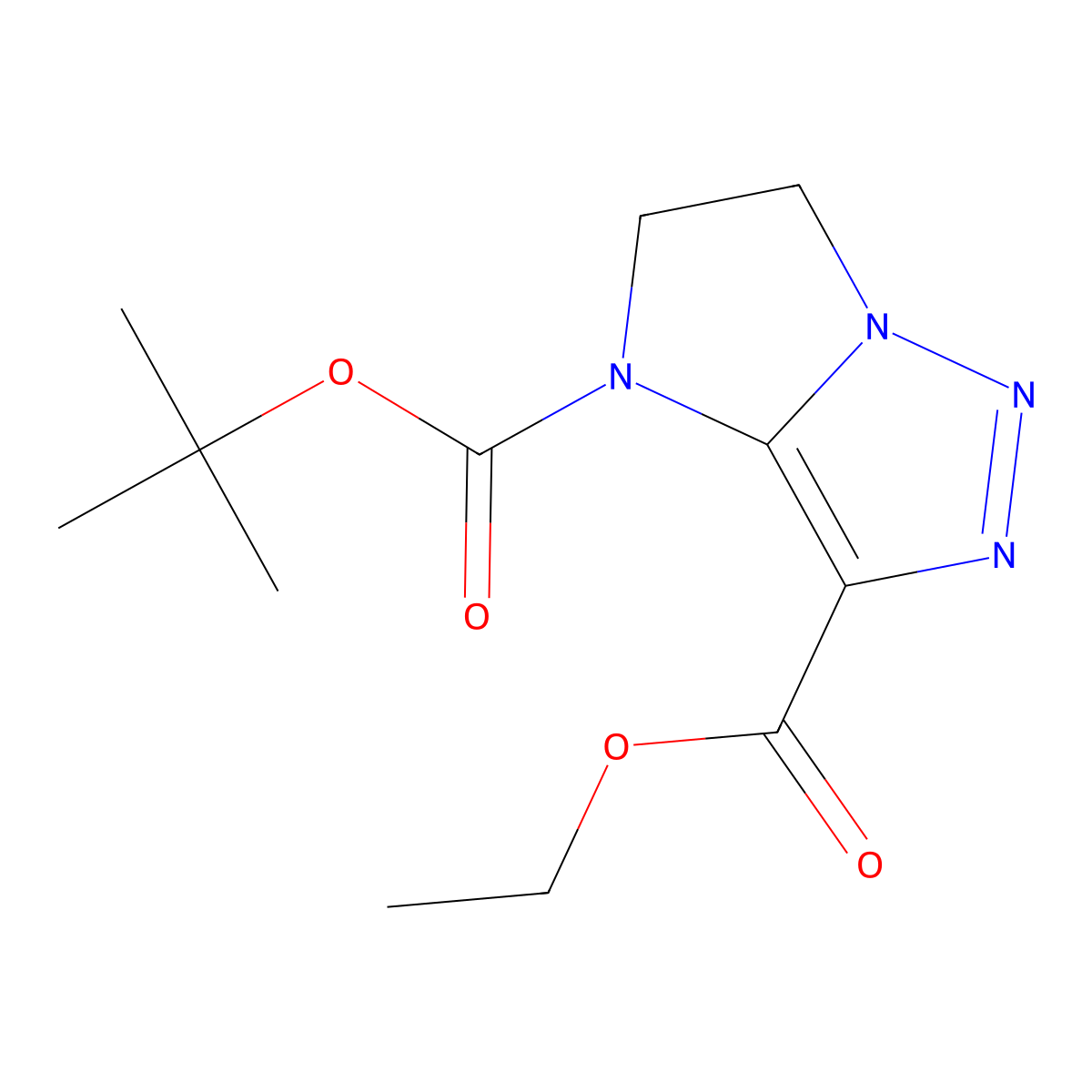 4-tert-butyl 3-ethyl 4H,5H,6H-imidazo[1,2-c][1,2,3]triazole-3,4-dicarboxylate molecular structure, CAS 2913410-03-2