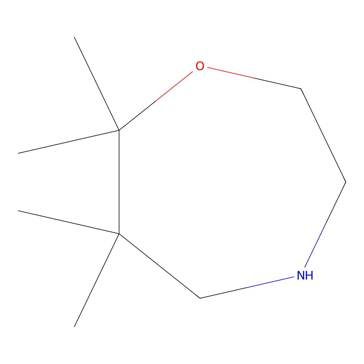 6,6,7,7-Tetramethyl-1,4-oxazepane molecular structure, CAS 2913410-08-7