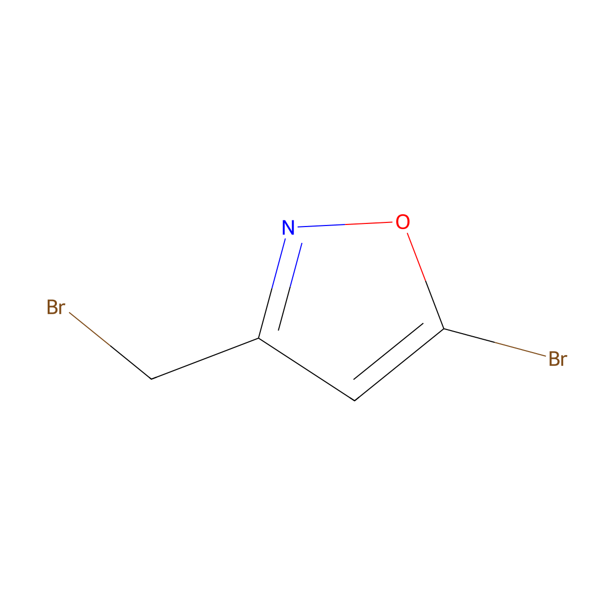 5-Bromo-3-(bromomethyl)-1,2-oxazole molecular structure, CAS 2913410-40-7