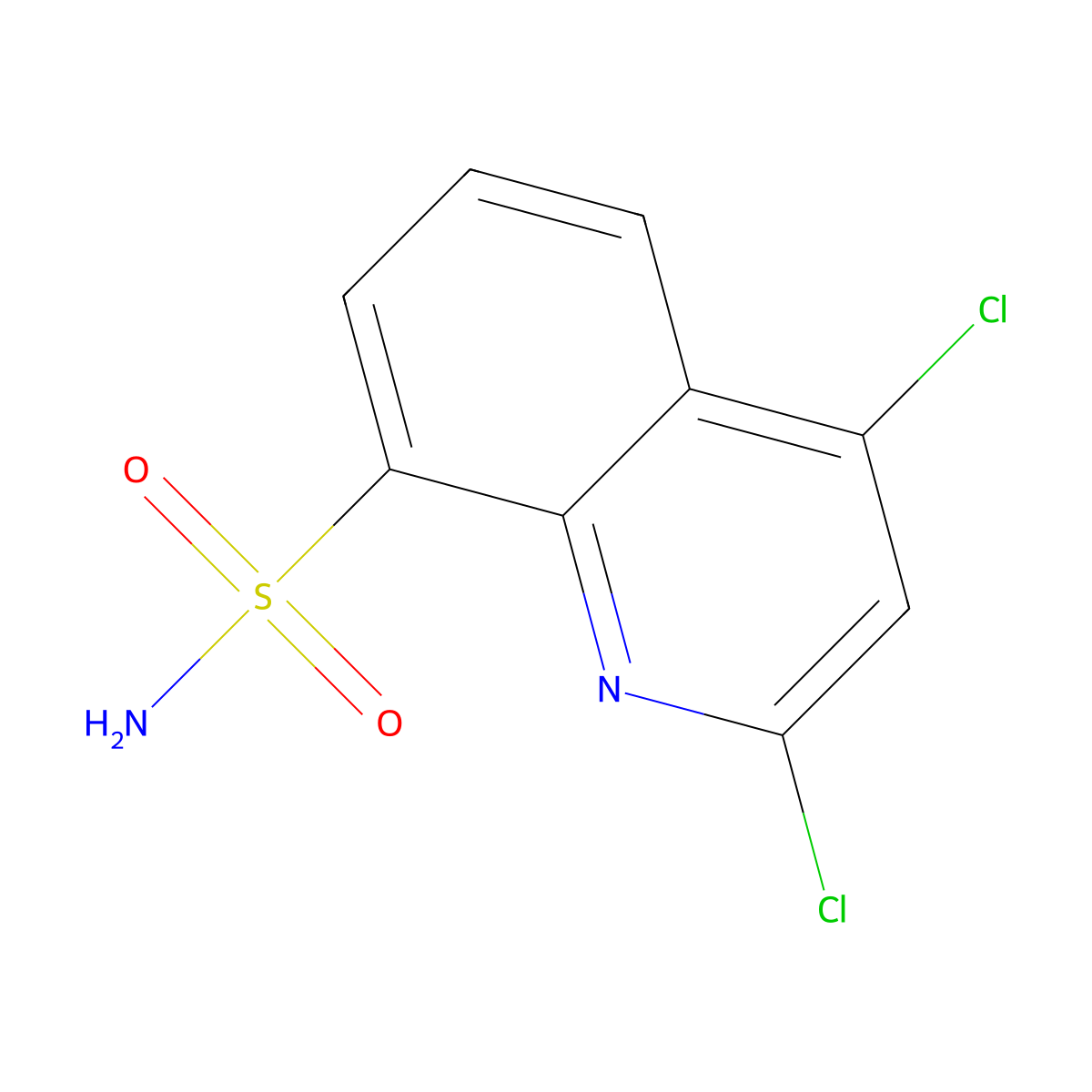 2,4-Dichloroquinoline-8-sulfonamide molecular structure, CAS 2913410-44-1