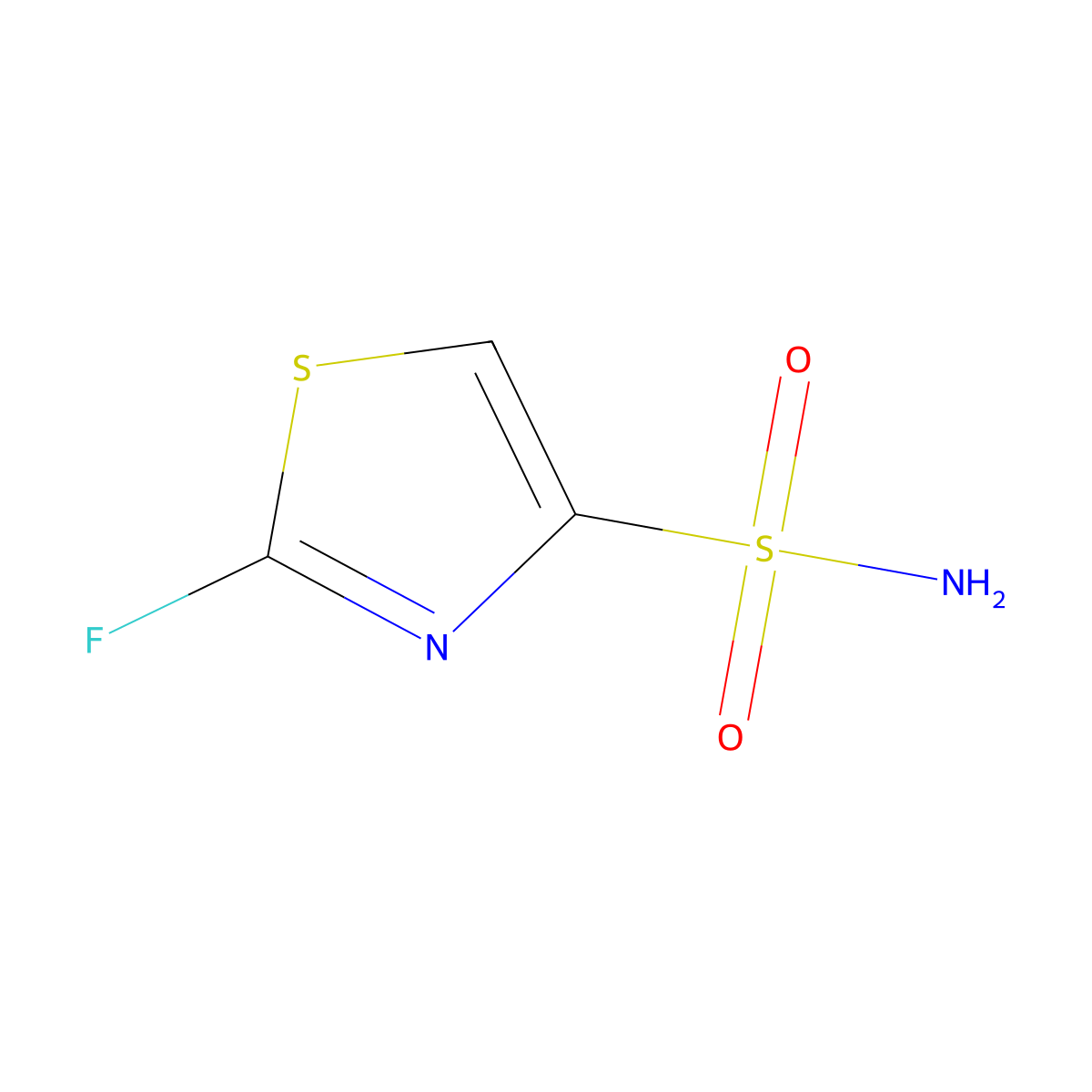 2-Fluoro-1,3-thiazole-4-sulfonamide molecular structure, CAS 2913410-54-3