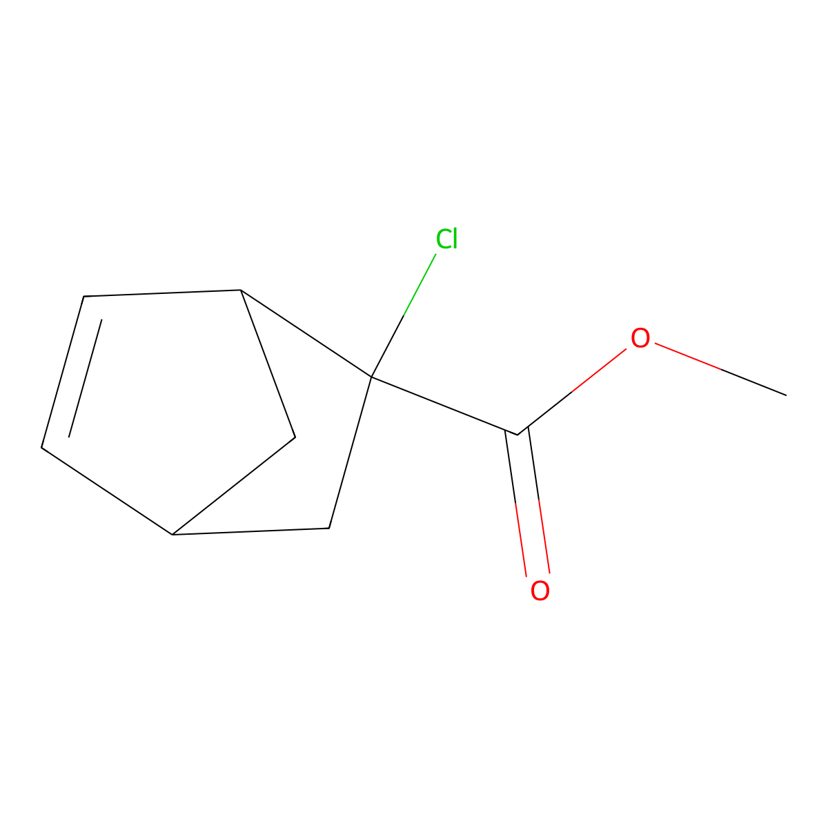 Methyl 2-chlorobicyclo[2.2.1]hept-5-ene-2-carboxylate molecular structure, CAS 2913410-67-8