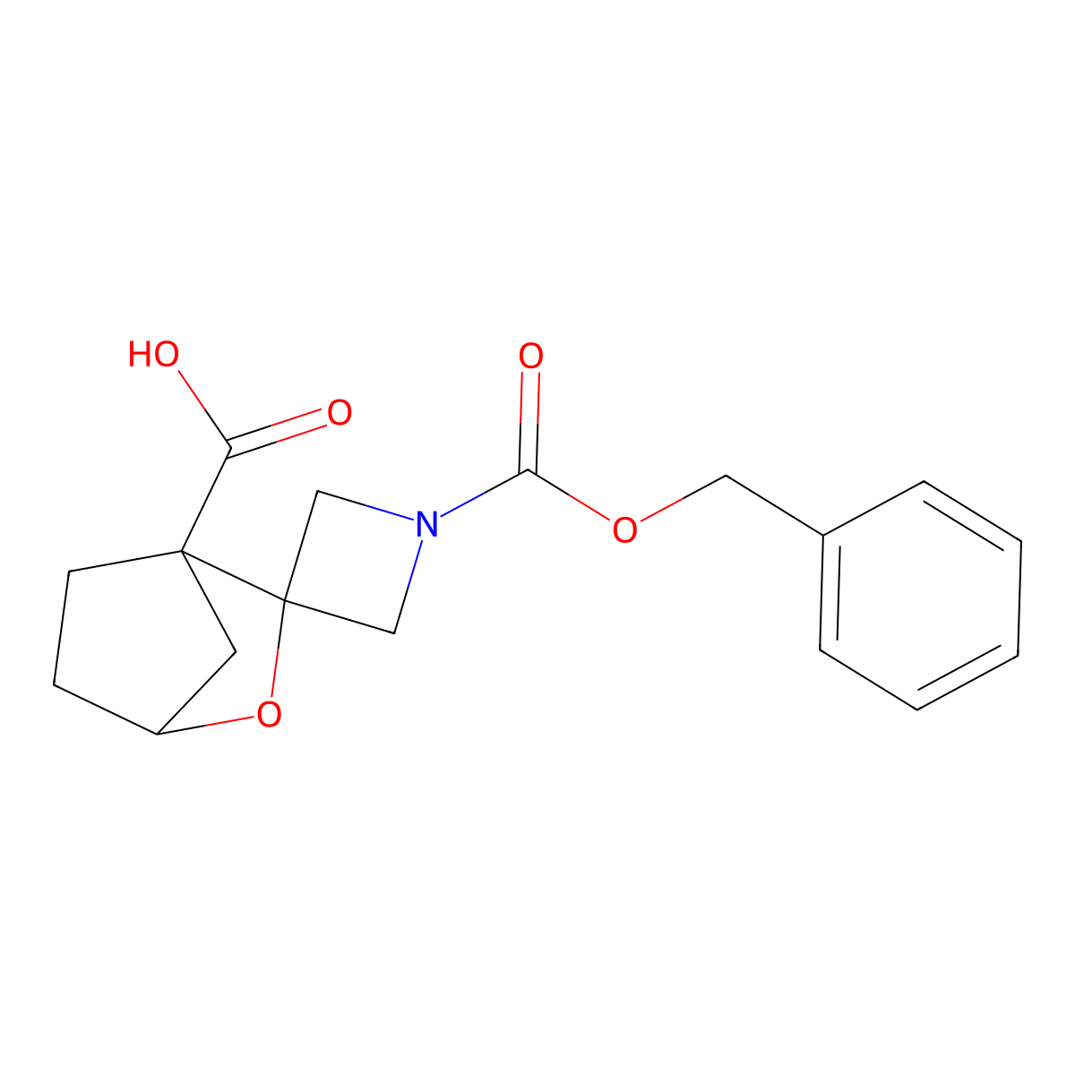 1-[(Benzyloxy)carbonyl]-3'-oxaspiro[azetidine-3,2'-bicyclo[2.2.1]heptane]-1'-carboxylic acid molecular structure, CAS 2913410-76-9