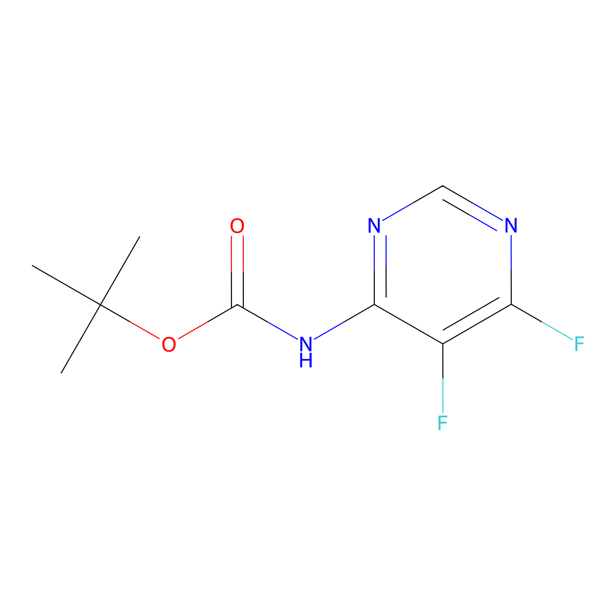 tert-butyl N-(5,6-difluoropyrimidin-4-yl)carbamate molecular structure, CAS 2913411-08-0