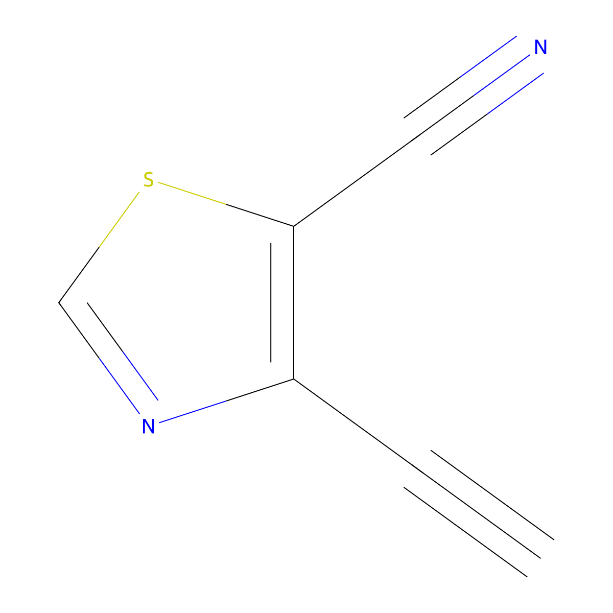 4-Ethynyl-1,3-thiazole-5-carbonitrile molecular structure, CAS 2913411-60-4