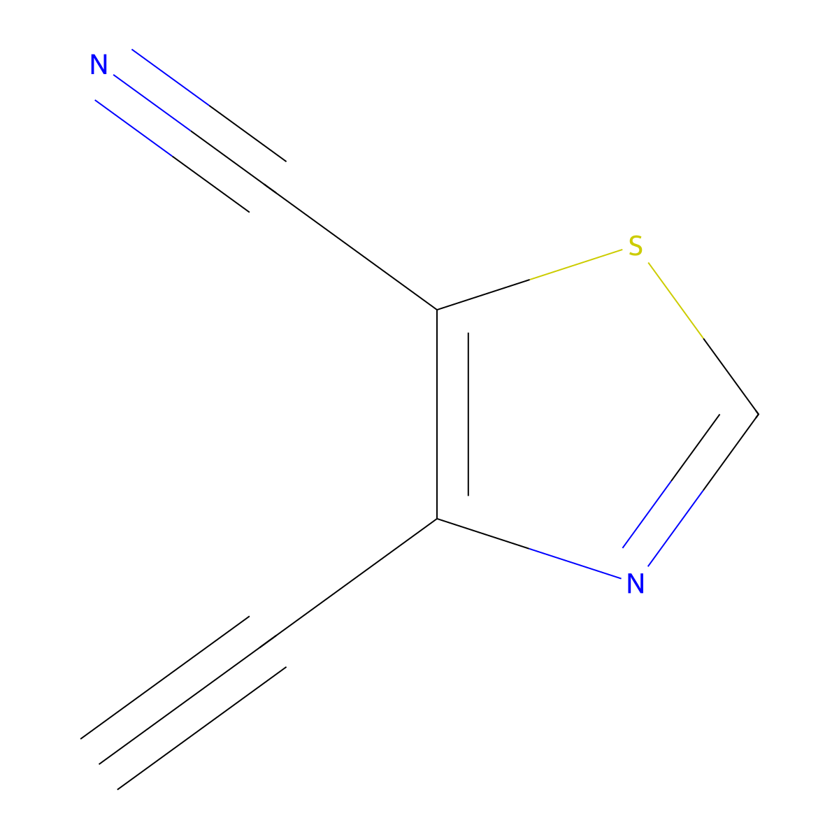 4-Ethynyl-1,3-thiazole-5-carbonitrile molecular structure, CAS 2913411-60-4