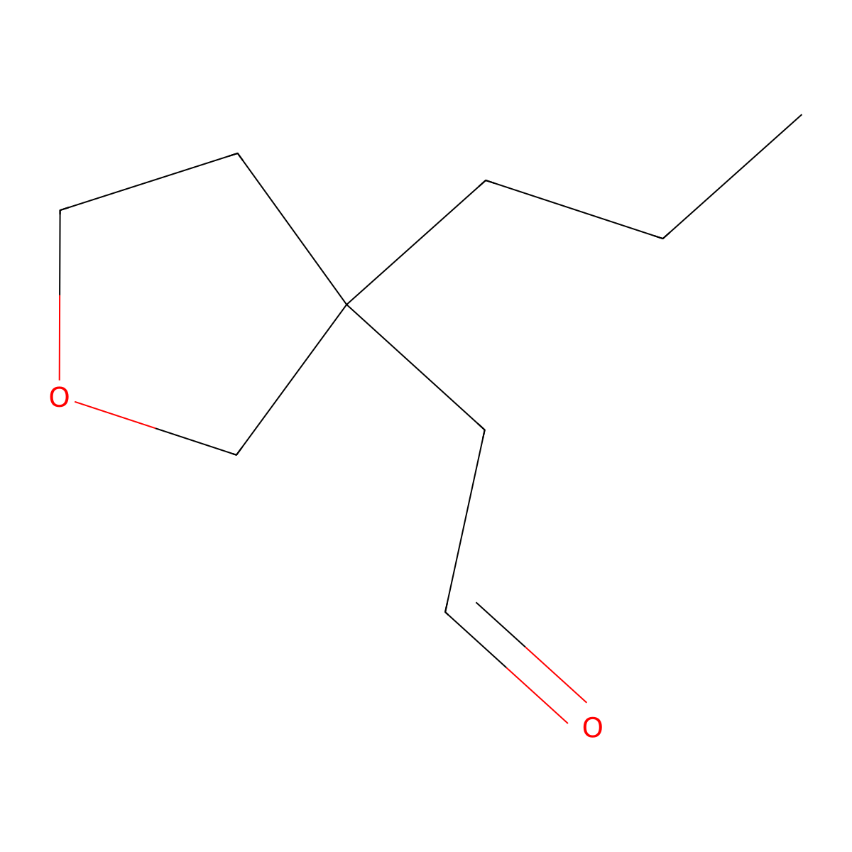 2-(3-Propyloxolan-3-yl)acetaldehyde molecular structure, CAS 2913411-82-0