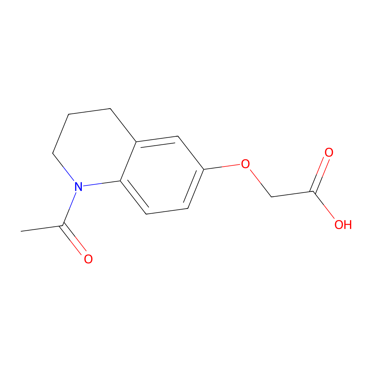 2-[(1-Acetyl-1,2,3,4-tetrahydroquinolin-6-yl)oxy]acetic acid molecular structure, CAS 2913411-89-7