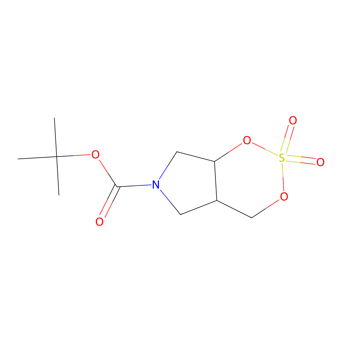 Tert-butyl 2,2-dioxo-hexahydro-2lambda6-[1,3,2]dioxathiino[4,5-c]pyrrole-6-carboxylate molecular structure, CAS 2913412-04-9