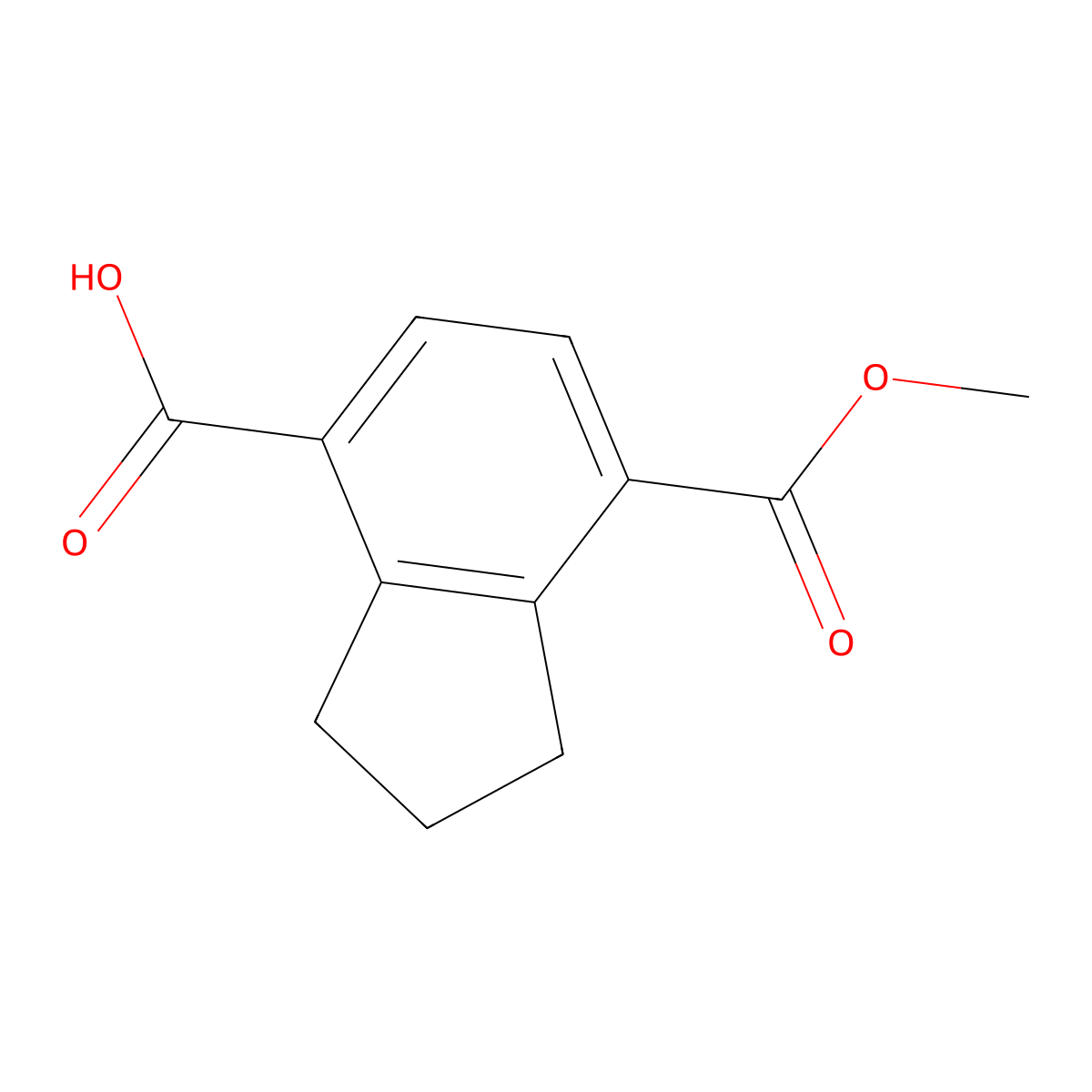 7-(methoxycarbonyl)-2,3-dihydro-1H-indene-4-carboxylic acid molecular structure, CAS 2913412-61-8