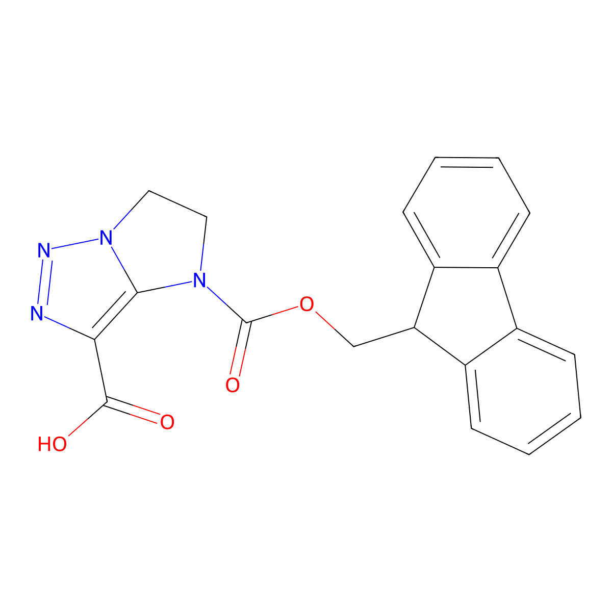4-{[(9H-fluoren-9-yl)methoxy]carbonyl}-4H,5H,6H-imidazo[1,2-c][1,2,3]triazole-3-carboxylic acid molecular structure, CAS 2913412-68-5