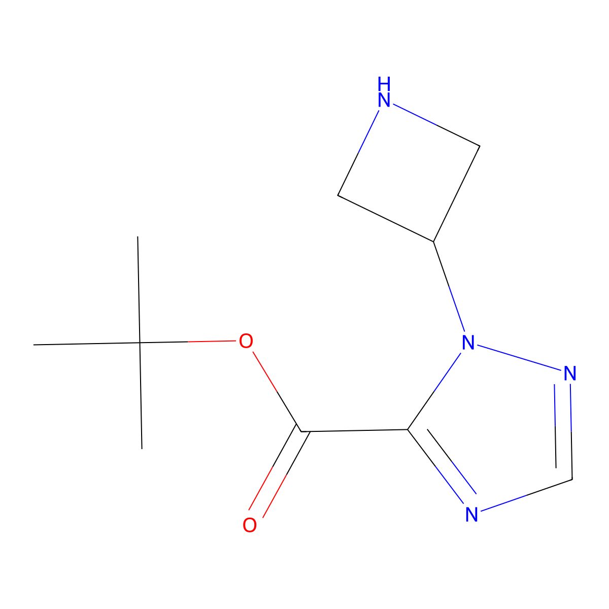 tert-butyl 1-(azetidin-3-yl)-1H-1,2,4-triazole-5-carboxylate molecular structure, CAS 2913413-05-3