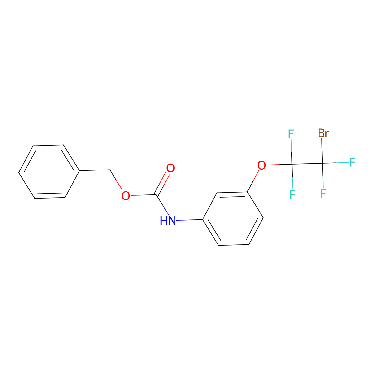 benzyl N-[3-(2-bromo-1,1,2,2-tetrafluoroethoxy)phenyl]carbamate molecular structure, CAS 2913413-28-0