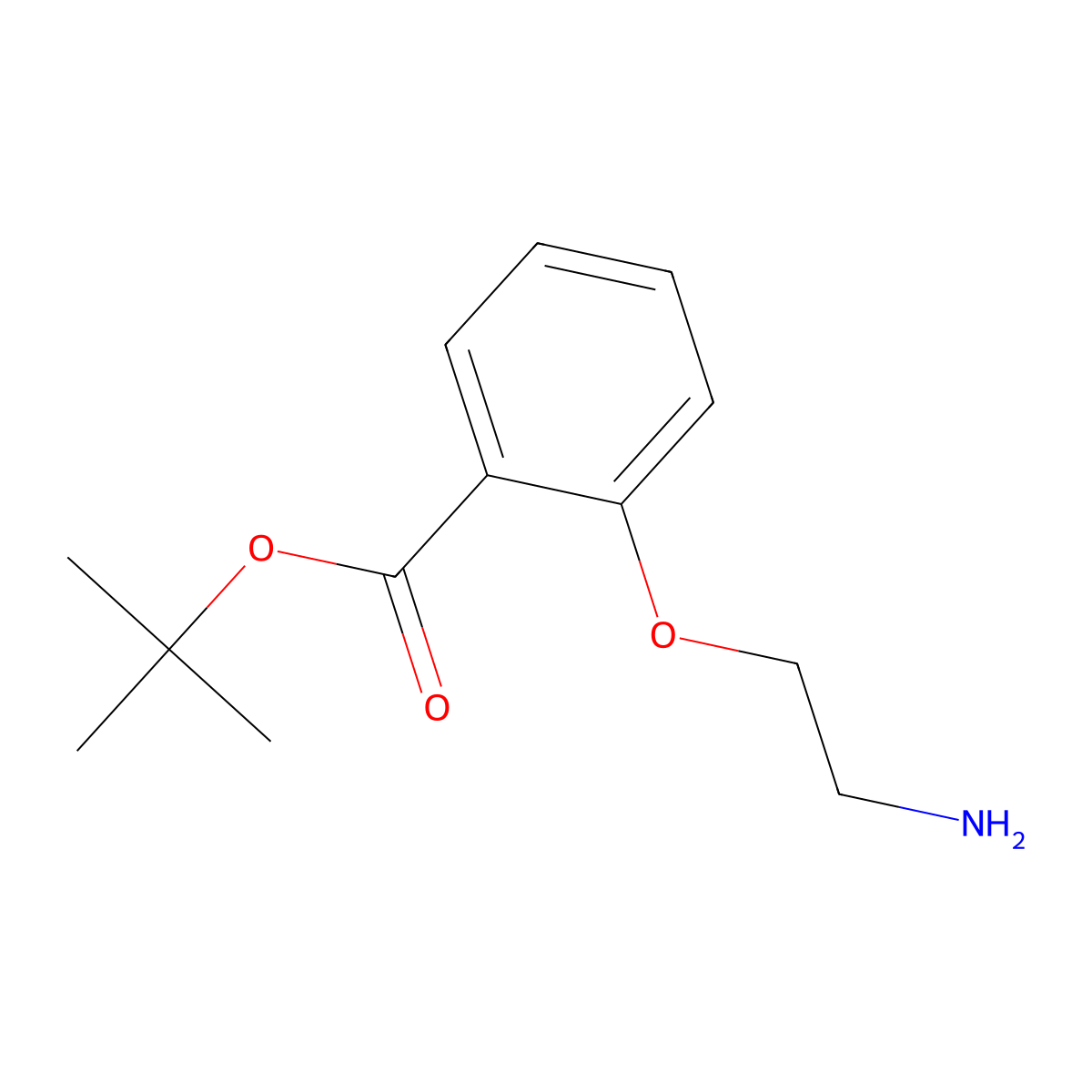 Tert-butyl 2-(2-aminoethoxy)benzoate molecular structure, CAS 2913413-39-3