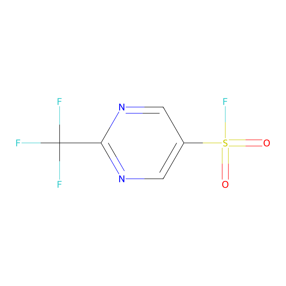 2-(Trifluoromethyl)pyrimidine-5-sulfonyl fluoride molecular structure, CAS 2913413-45-1