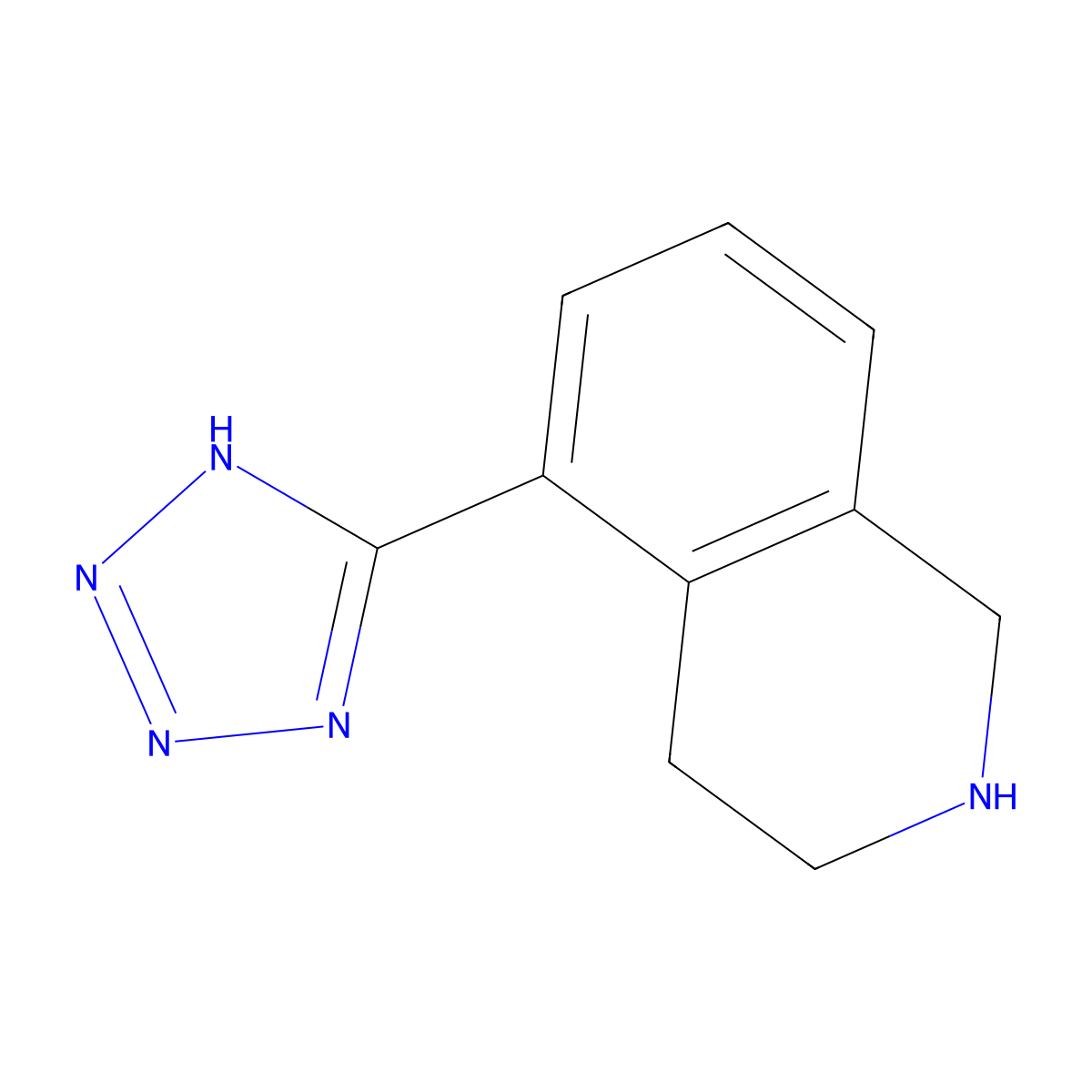 5-(1H-1,2,3,4-tetrazol-5-yl)-1,2,3,4-tetrahydroisoquinoline molecular structure, CAS 2913413-66-6