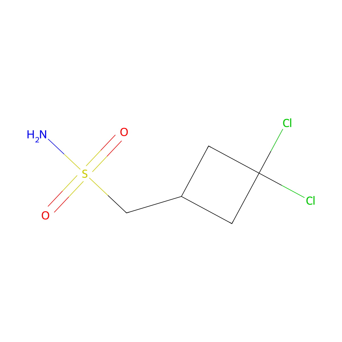 (3,3-Dichlorocyclobutyl)methanesulfonamide molecular structure, CAS 2913413-84-8