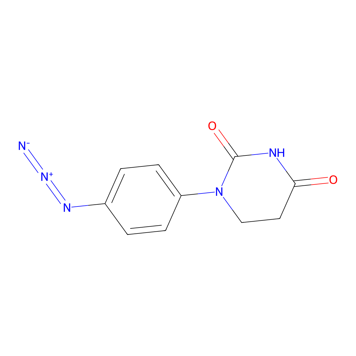 1-(4-Azidophenyl)hexahydropyrimidine-2,4-dione molecular structure, CAS 2913413-89-3