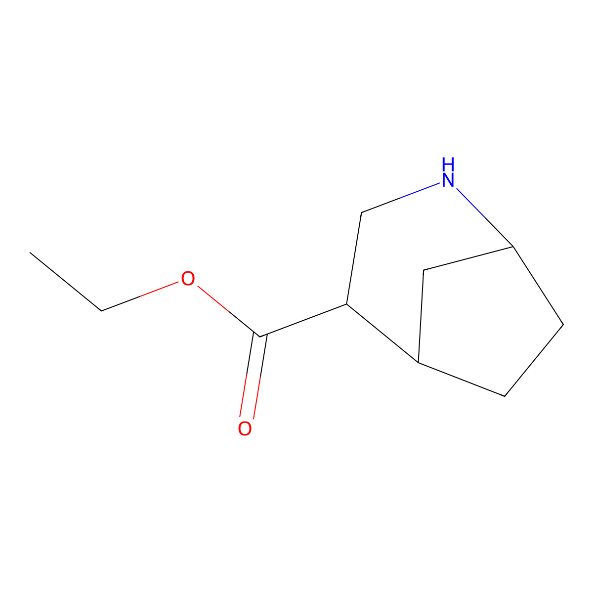 Ethyl 2-azabicyclo[3.2.1]octane-4-carboxylate molecular structure, CAS 2913414-20-5