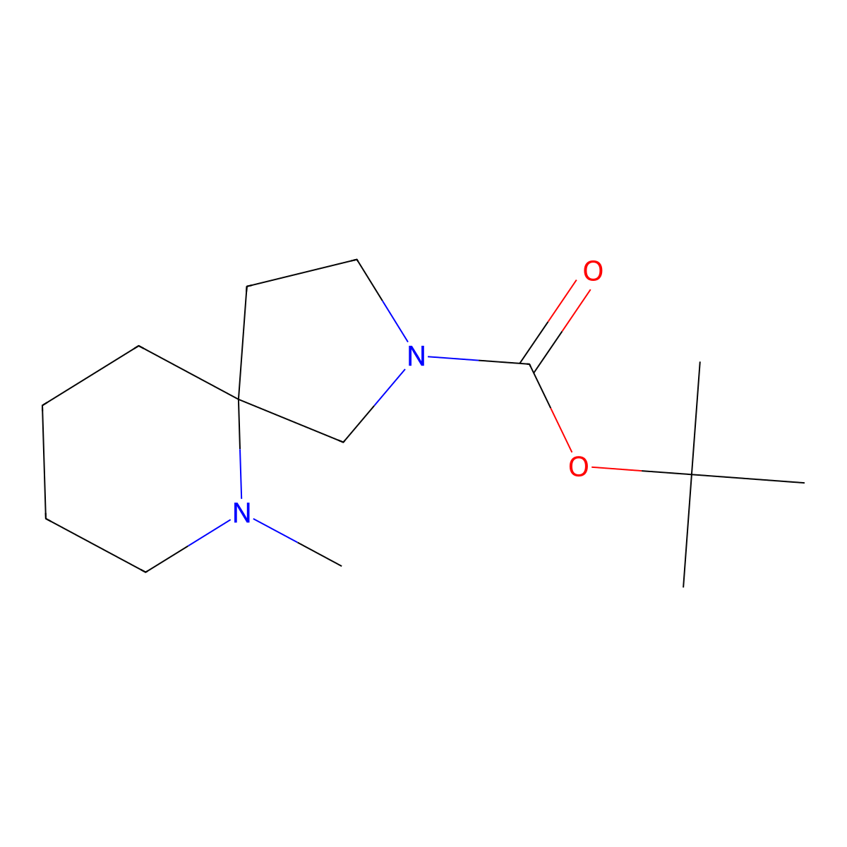 Tert-butyl 6-methyl-2,6-diazaspiro[4.5]decane-2-carboxylate molecular structure, CAS 2913414-27-2