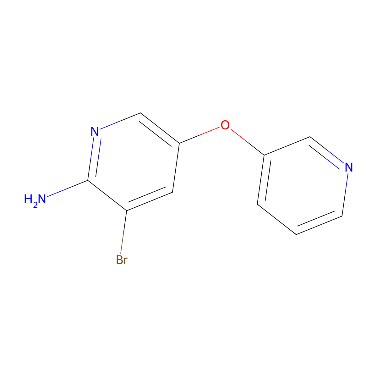 3-Bromo-5-(pyridin-3-yloxy)pyridin-2-amine molecular structure, CAS 2913414-88-5