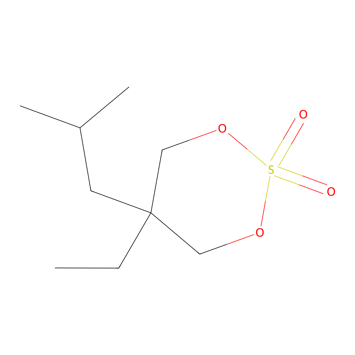 5-Ethyl-5-(2-methylpropyl)-1,3,2lambda6-dioxathiane-2,2-dione molecular structure, CAS 2913414-97-6