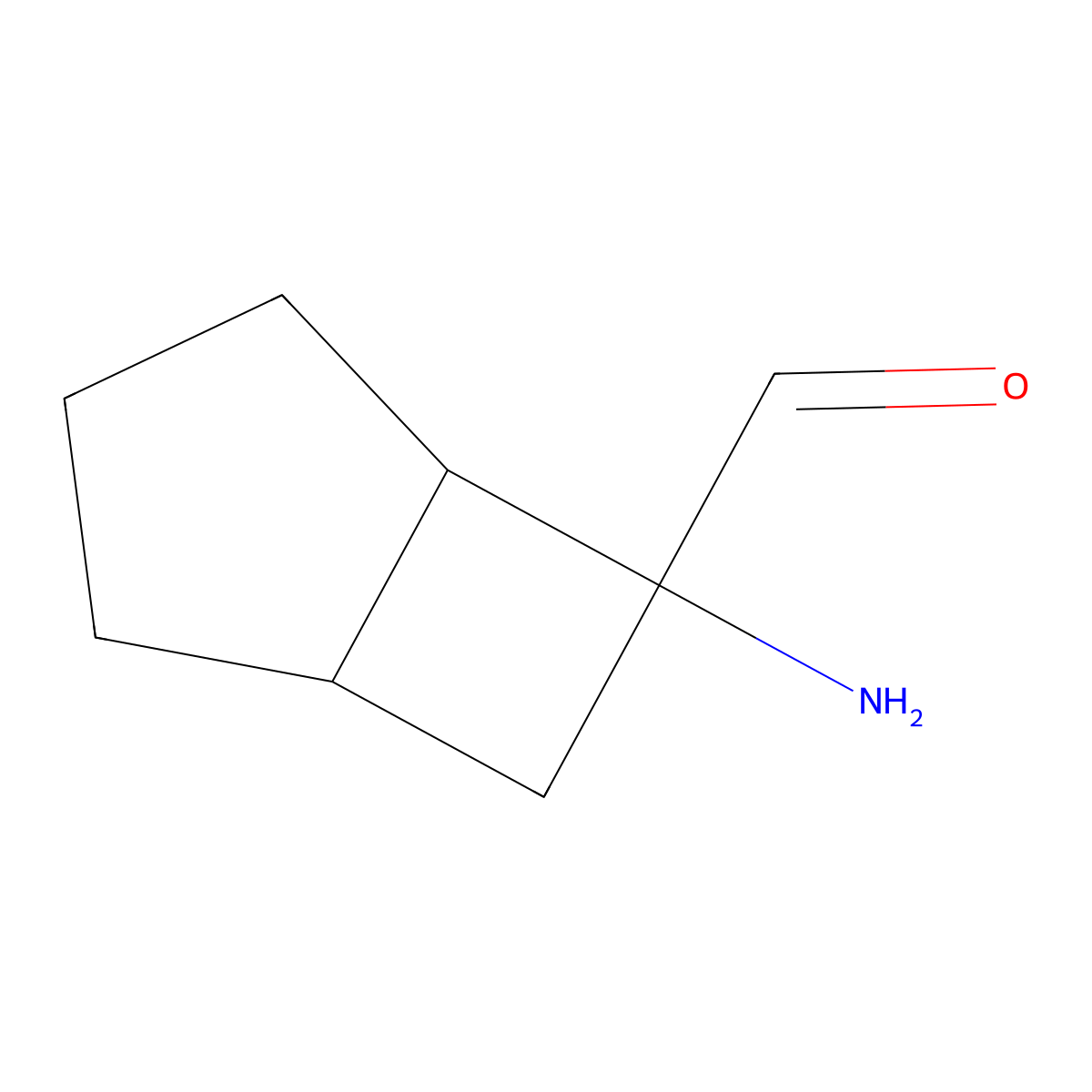 6-Aminobicyclo[3.2.0]heptane-6-carbaldehyde molecular structure, CAS 2913415-10-6
