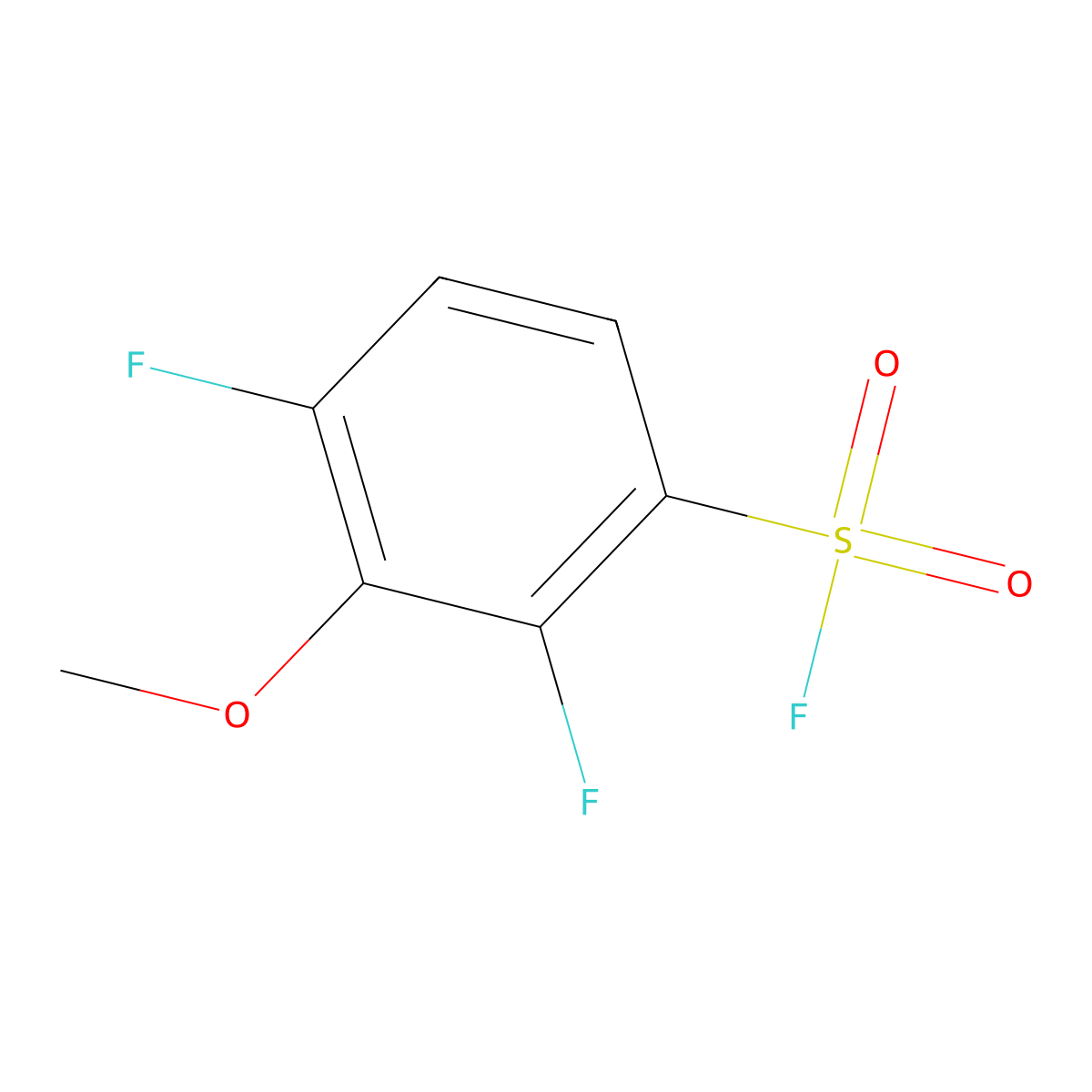 2,4-Difluoro-3-methoxybenzene-1-sulfonyl fluoride molecular structure, CAS 2913415-12-8