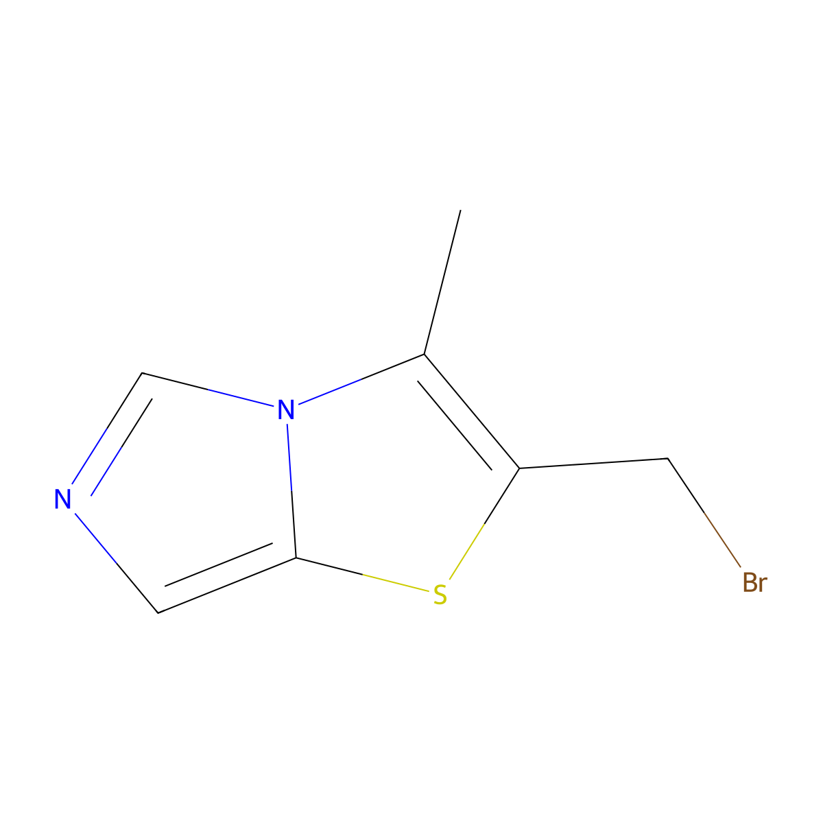 2-(Bromomethyl)-3-methylimidazo[4,3-b][1,3]thiazole molecular structure, CAS 2913415-33-3
