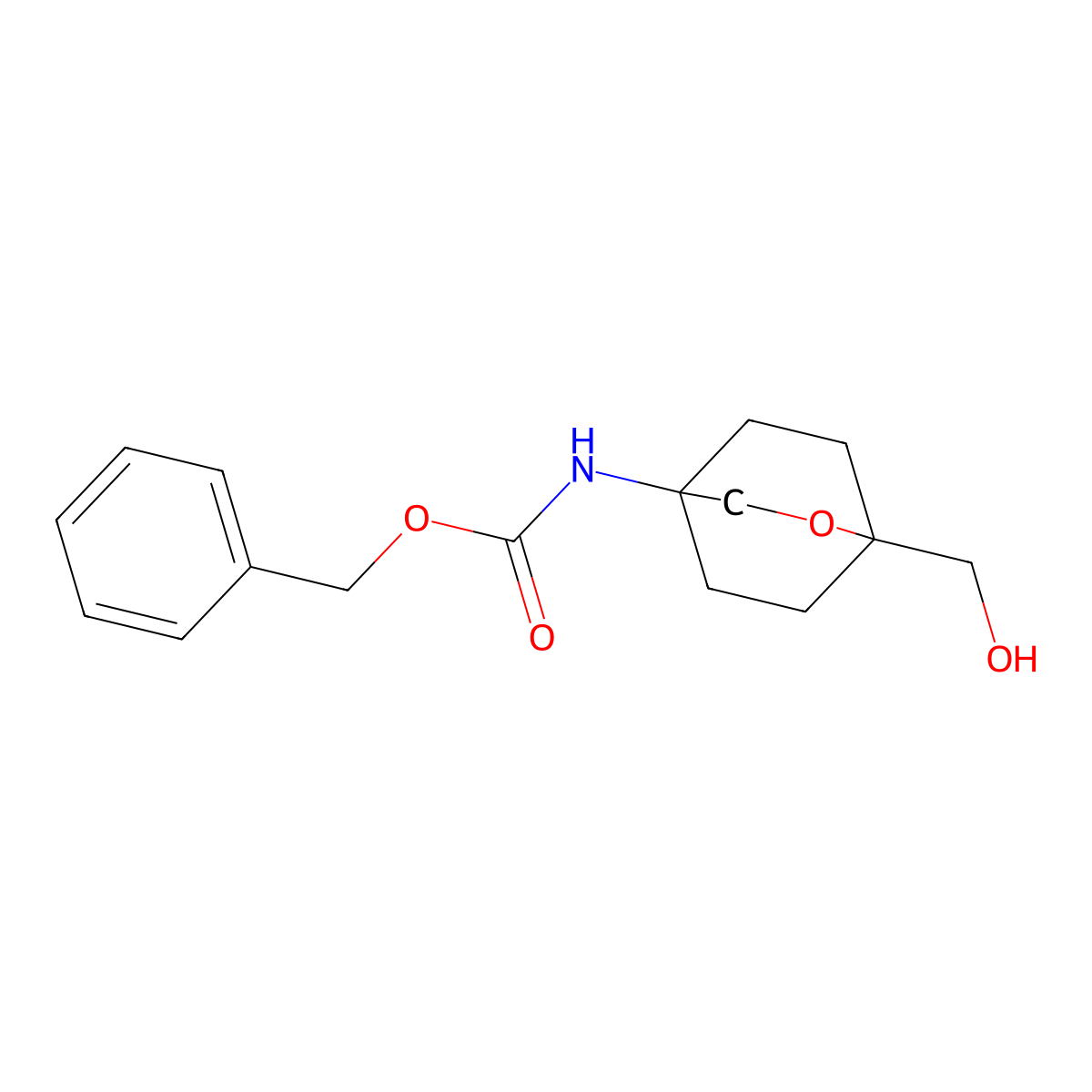 benzyl N-[1-(hydroxymethyl)-2-oxabicyclo[2.2.2]octan-4-yl]carbamate molecular structure, CAS 2913415-72-0