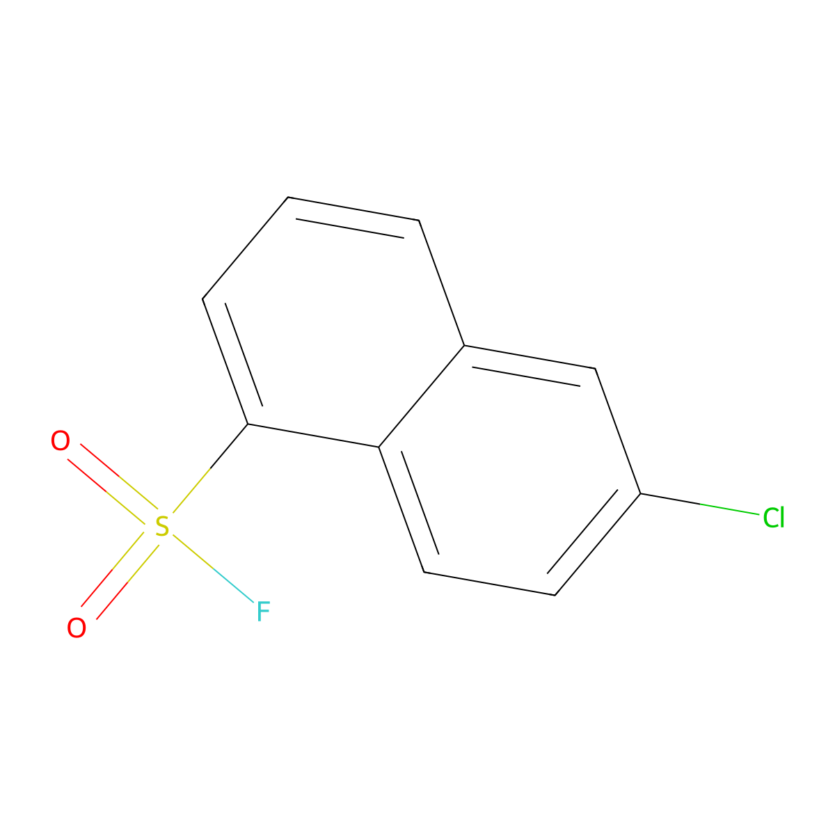 6-Chloronaphthalene-1-sulfonyl fluoride molecular structure, CAS 2913416-07-4