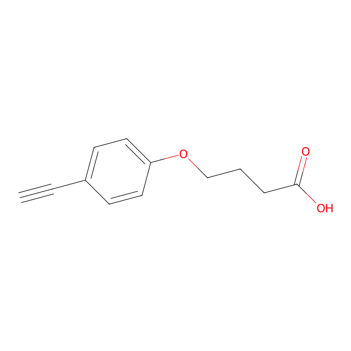 4-(4-Ethynylphenoxy)butanoic acid molecular structure, CAS 2913416-21-2