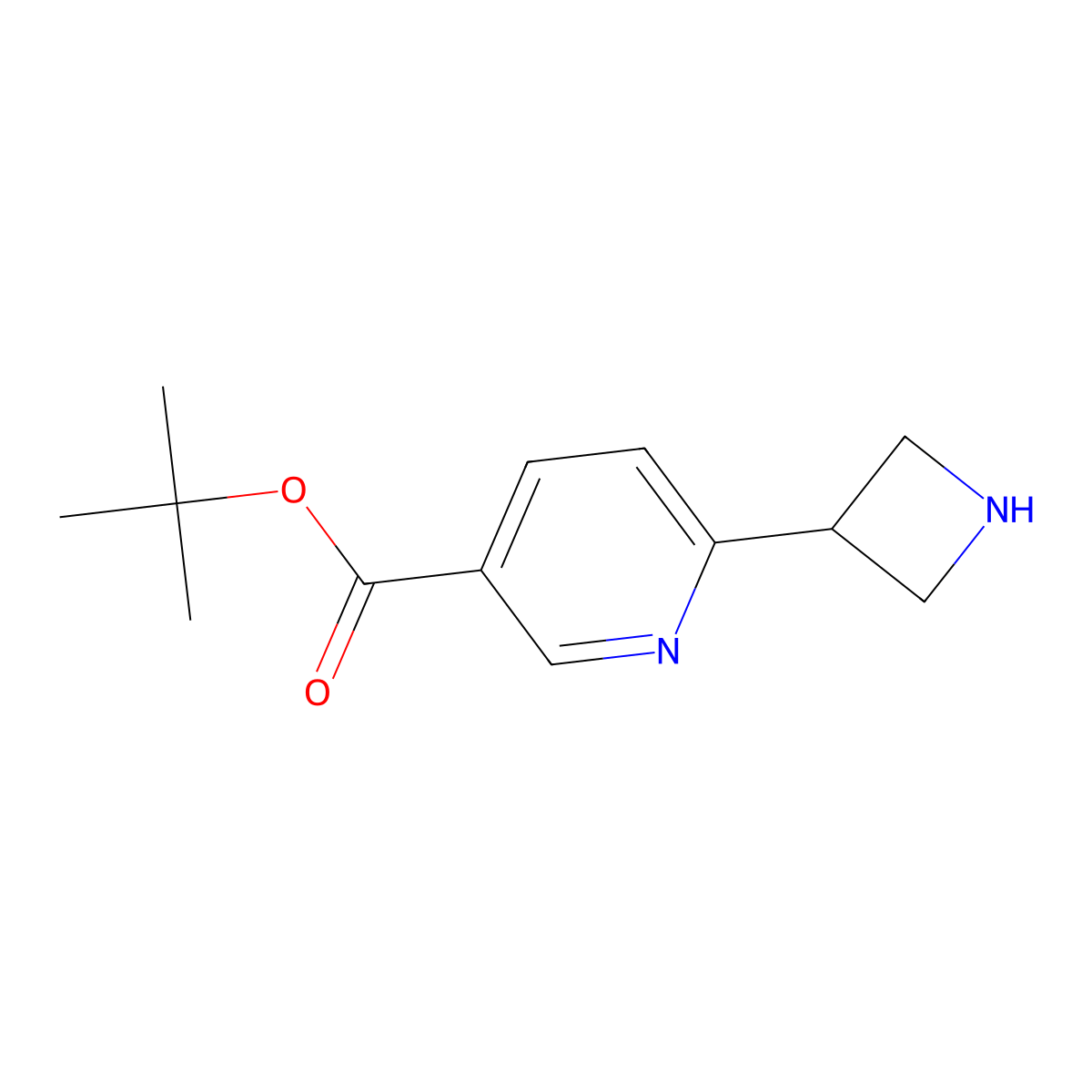Tert-butyl 6-(azetidin-3-yl)pyridine-3-carboxylate molecular structure, CAS 2913416-22-3