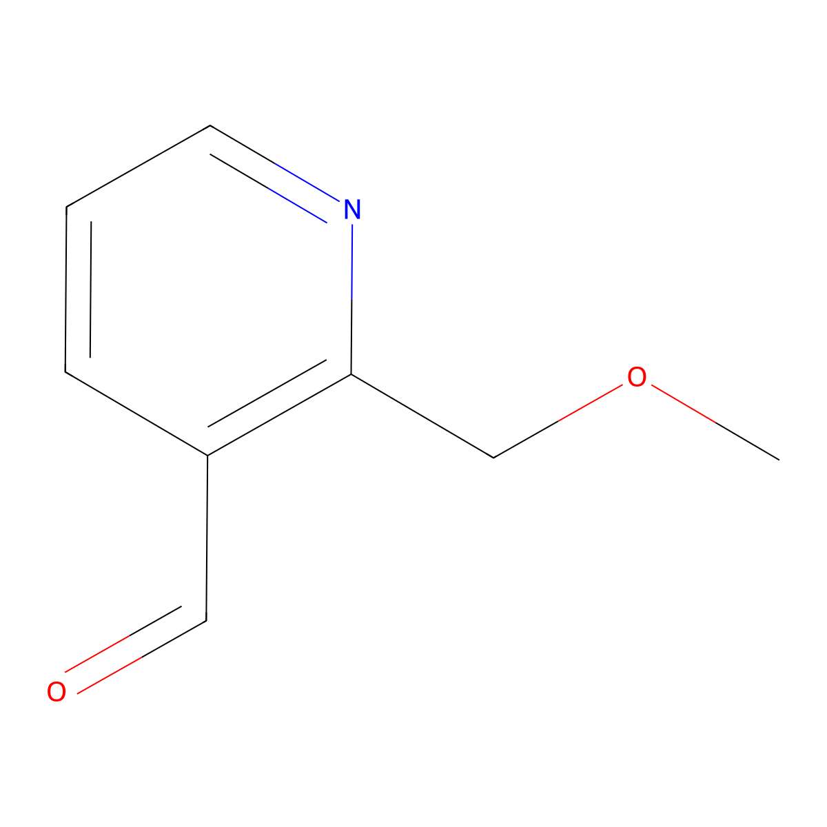 2-(Methoxymethyl)pyridine-3-carbaldehyde molecular structure, CAS 2913417-14-6