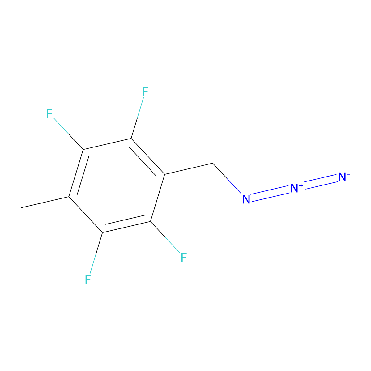 1-(Azidomethyl)-2,3,5,6-tetrafluoro-4-methylbenzene molecular structure, CAS 2913417-63-5