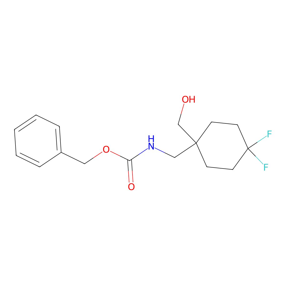 benzyl N-{[4,4-difluoro-1-(hydroxymethyl)cyclohexyl]methyl}carbamate molecular structure, CAS 2913417-95-3