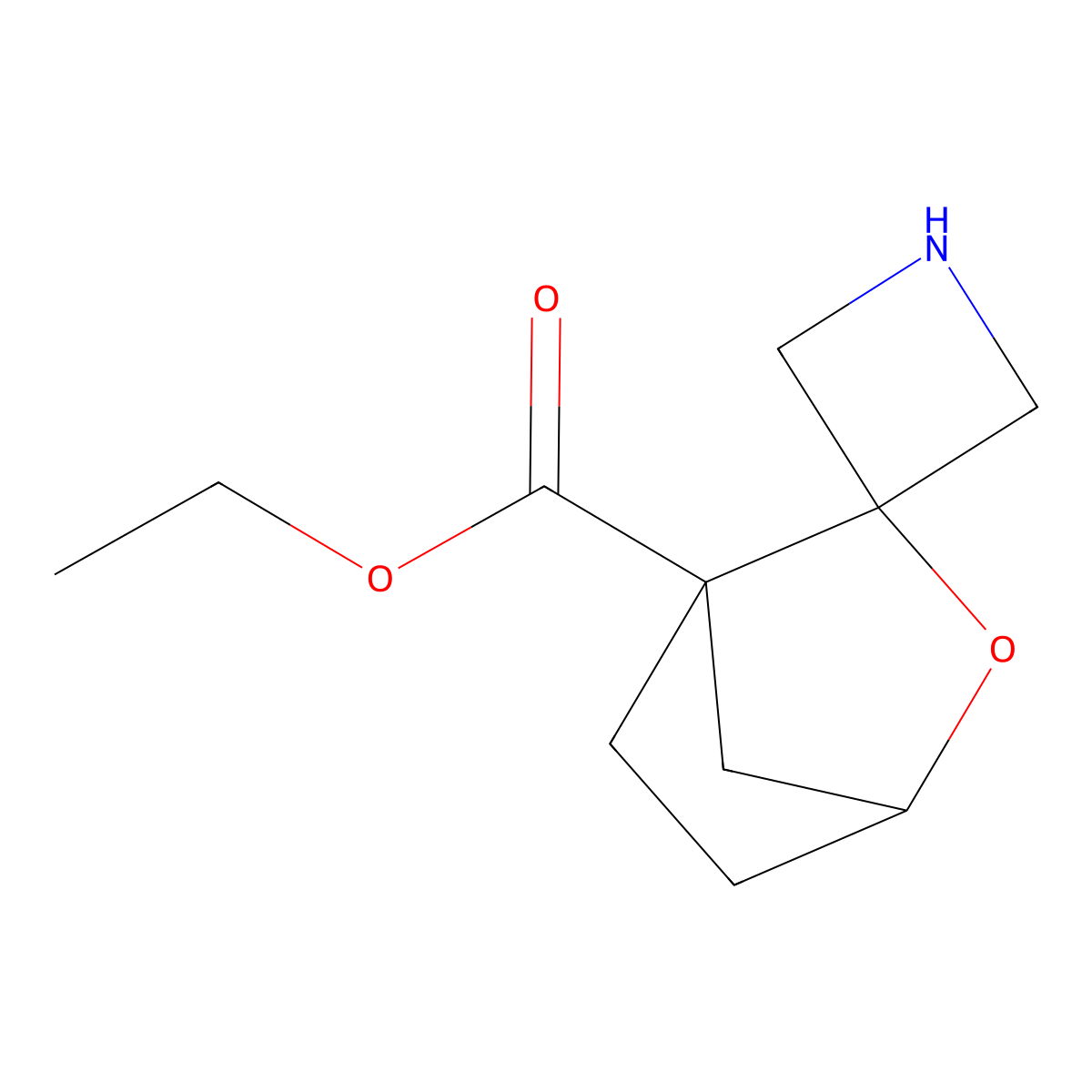 Ethyl 3'-oxaspiro[azetidine-3,2'-bicyclo[2.2.1]heptane]-1'-carboxylate molecular structure, CAS 2913418-26-3