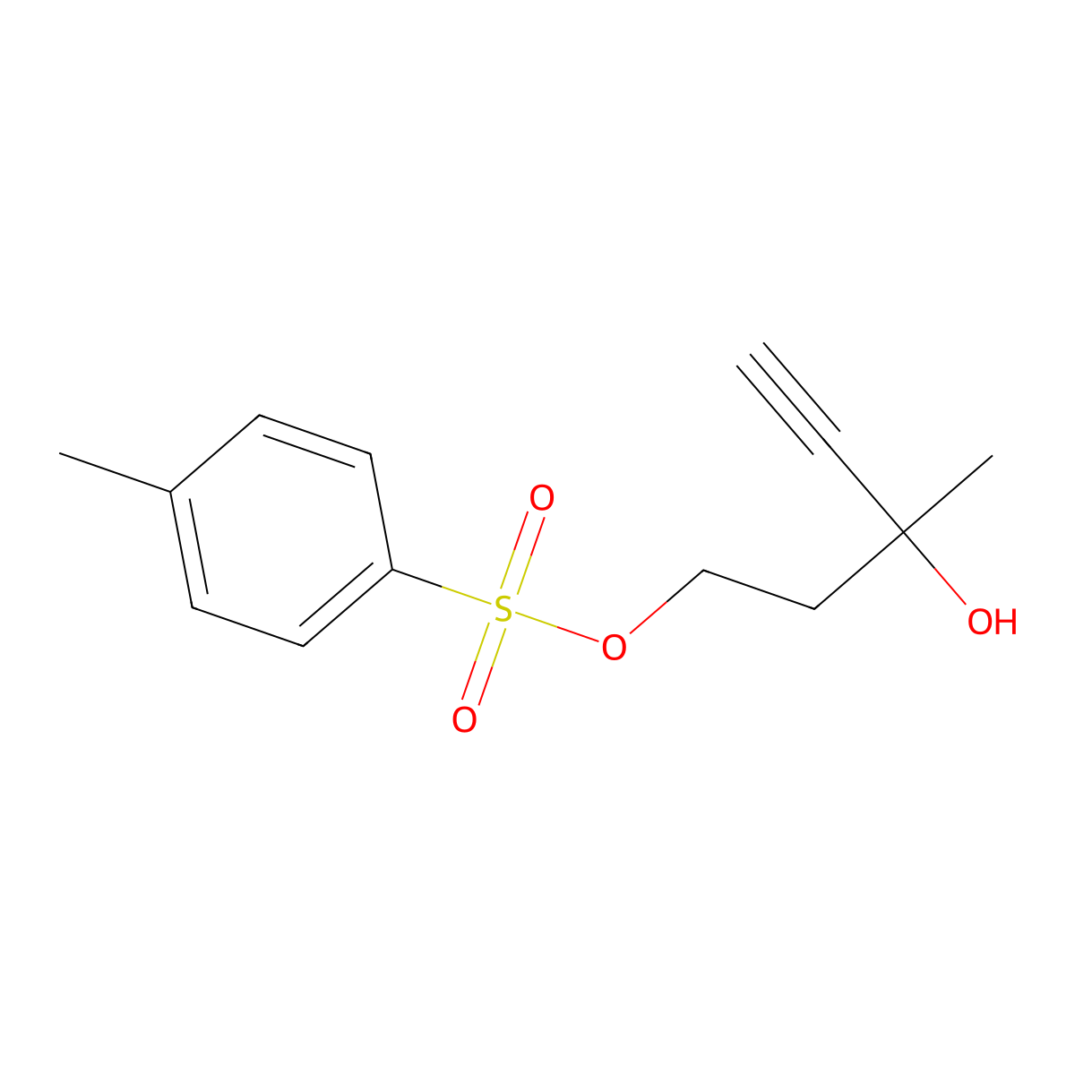 3-Methyl-5-[(4-methylbenzenesulfonyl)oxy]pent-1-yn-3-ol molecular structure, CAS 2913418-89-8